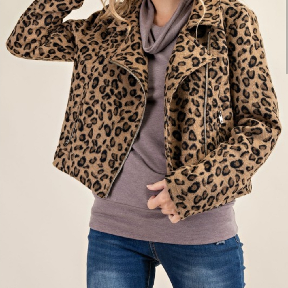 Leopard Moto Jacket